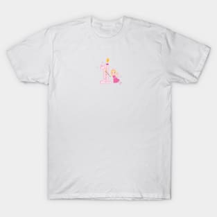 Happy first birthday candle cute fairy girl T-Shirt